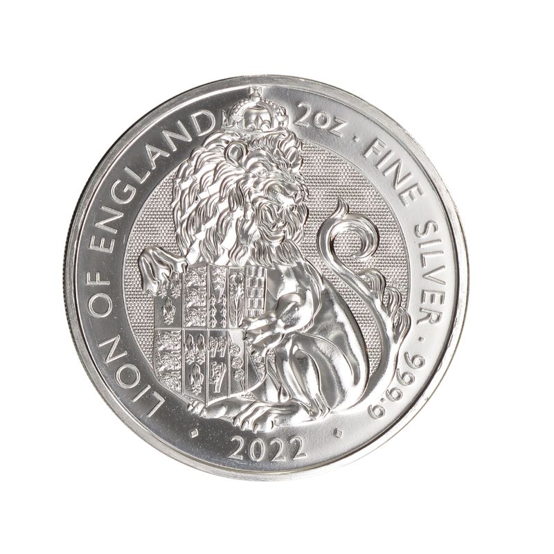 GB 5 Pfd. Royal Tudor Beasts Lion of England 2022, 2oz