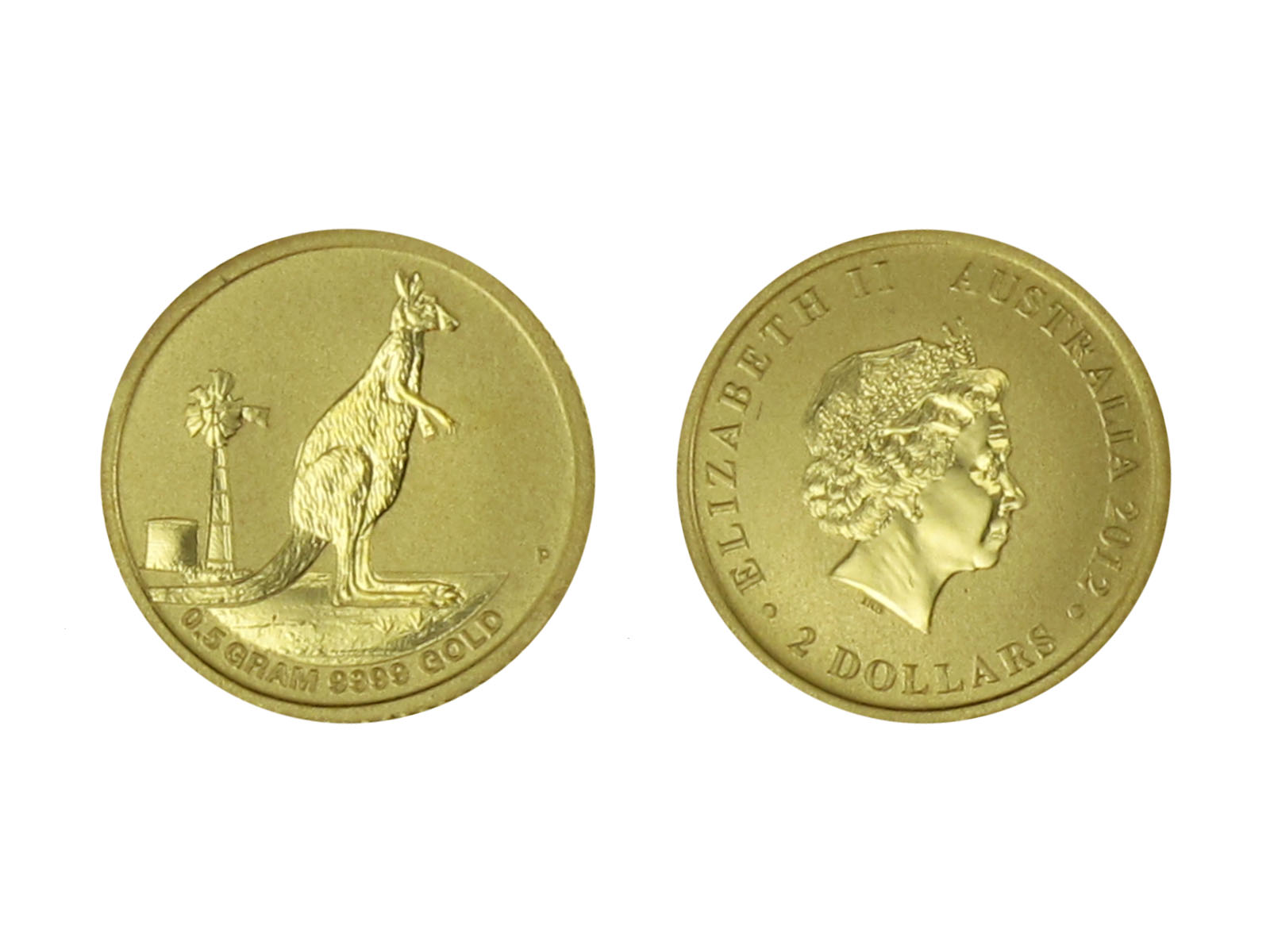 Australien 2 $ Nugget Känguru, 1/2 Gramm  2012  