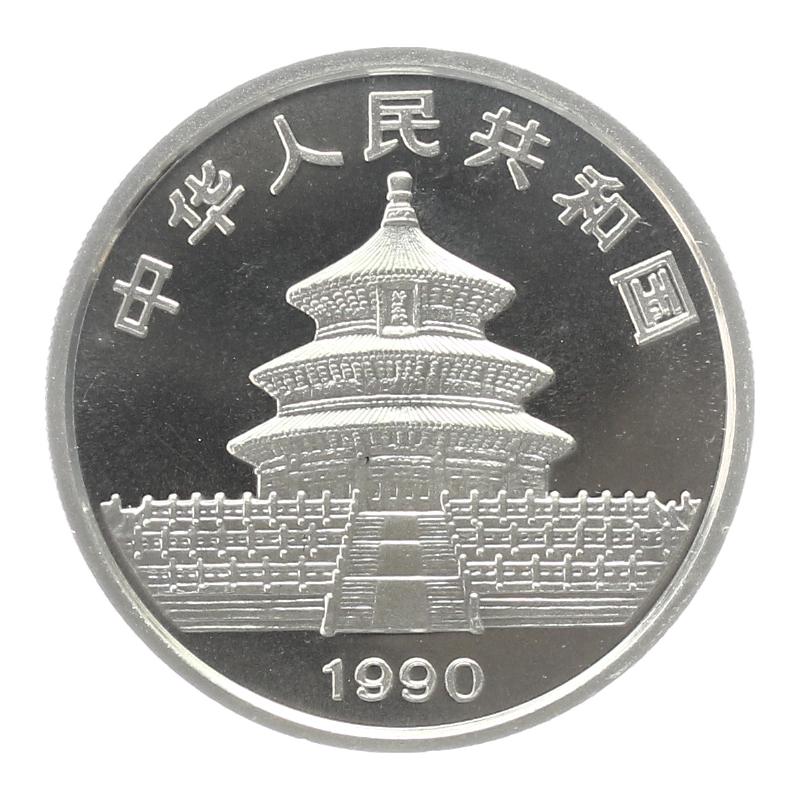 China 10 Yu Panda  1990 (Typ 2), 1 oz  Silber