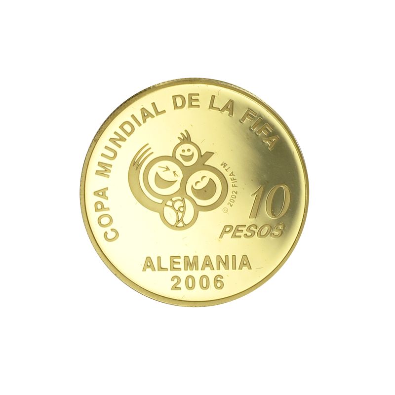 Argentinien 10 Pesos Gold, 2005, Fußball-WM