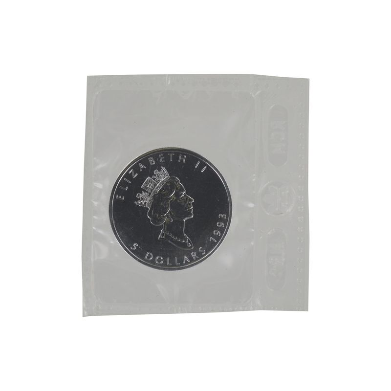 Kanada 5$ Maple Leaf 1993, 1 oz  Silber Folie