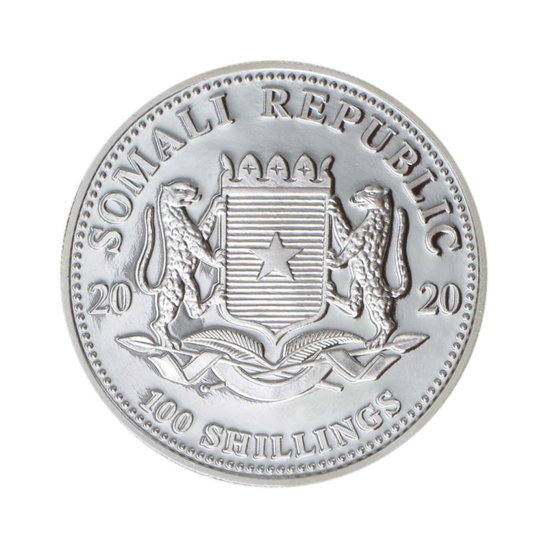 Somalia 100 Sh. Leopard  2020, 1 Unze