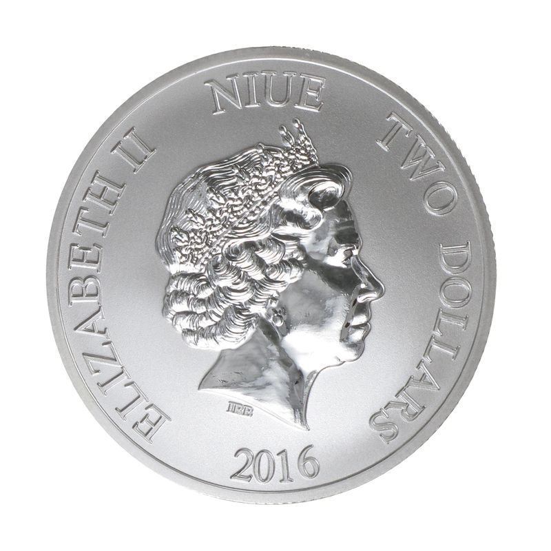 Niue Taku 2 $  Schilkröte  2016, 1 Unze