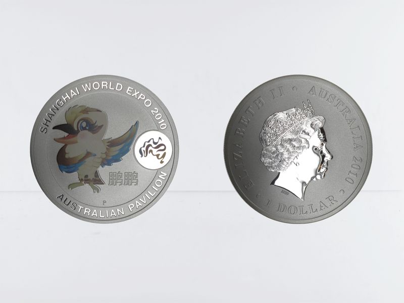 Australien 1$ Shanghai World Expo 2010, 1 oz  Silber