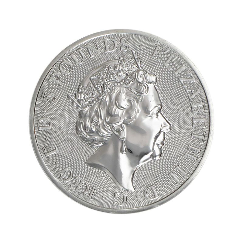 GB 5 Pfd.Queens Beasts White Greyhound 2021, 2oz