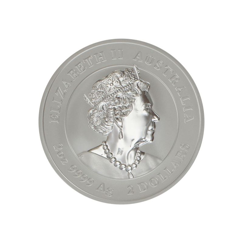 Australien 2$ Hase Lunar III  2023, 2 oz  Silber