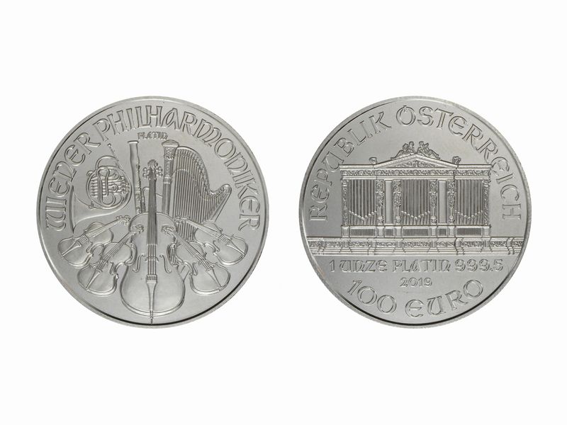 Österreich 100 Euro Wiener Philharmoniker, 1 Unze Platin