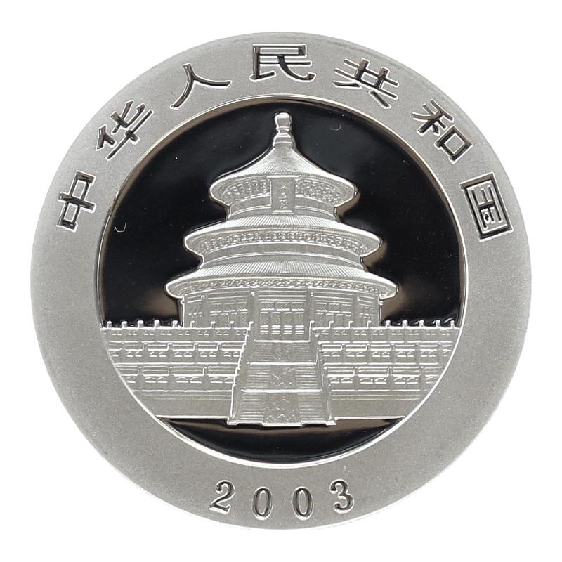 China 10 Yu Panda  2003, 1 oz      Silber