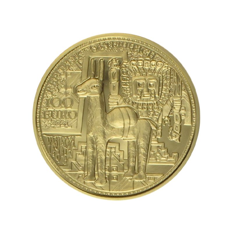 Österreich 100 Euro Gold, 2021, Goldschatz der Inka, 