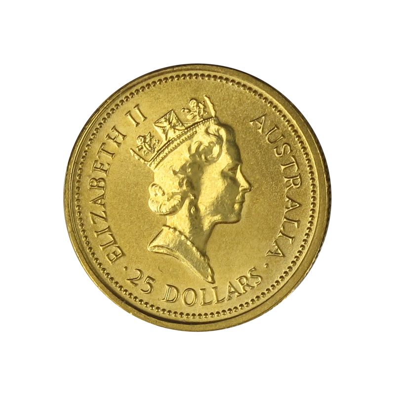 Australien 25 $ Nugget Känguru, 1/4 Unze  1987