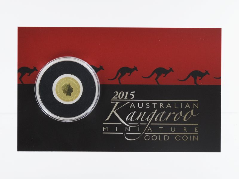 Australien 2 $ Nugget Känguru, 1/2 Gramm  2015 Blister