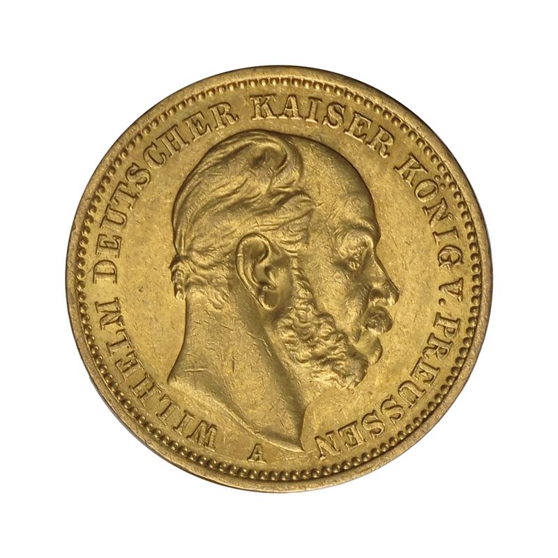Preussen, 20 Mark Gold, Wilhelm I, 1886 A , Jg. 246