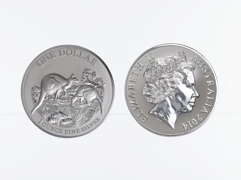 Australien 1$ Känguru 2014, 1 oz  Silber
