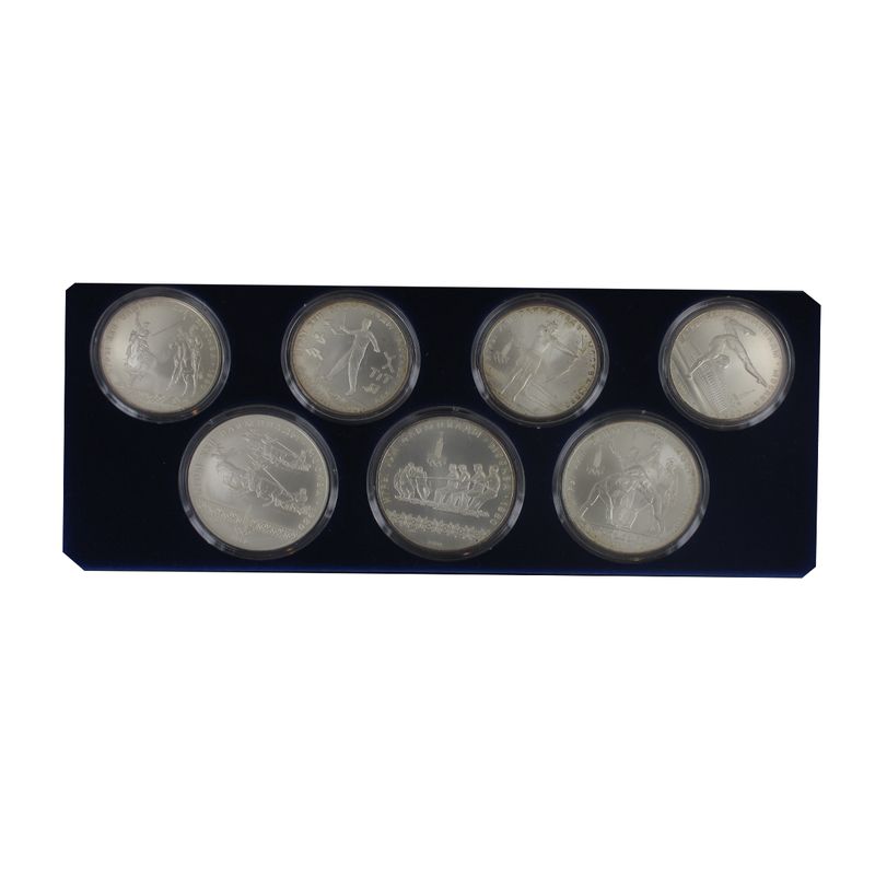 Russland Olympiade Moskau 1980 Set  3x 10 Rubel+ 4x 5 Rubel 