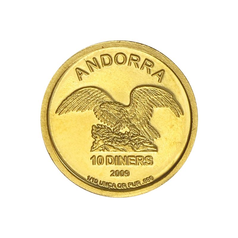 Andorra 10 D. Andorra Eagle, 1/10 oz Feingold