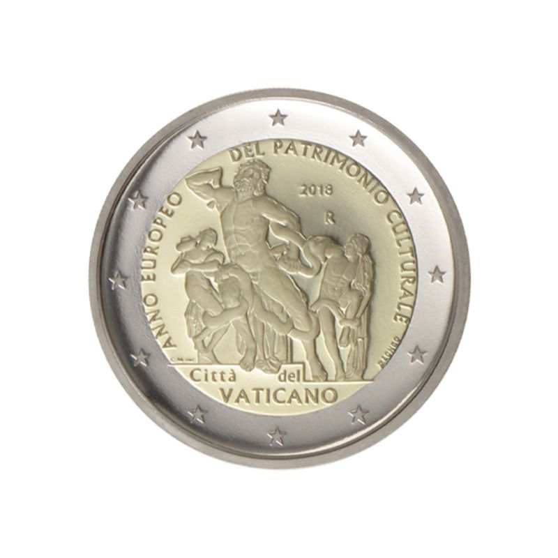 Vatikan 2 Euro Münze, 2018, Europäisches Jahr des Kulturerbes PP