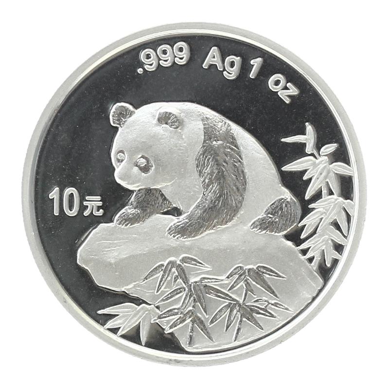 China 10 Yu Panda  1999 (Typ 2), 1 oz  Silber