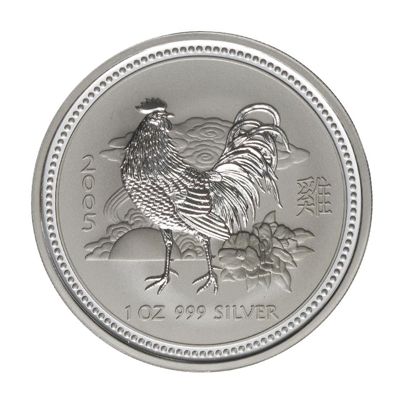 Australien 1 $ Hahn Lunar I  2005, 1 oz  Silber
