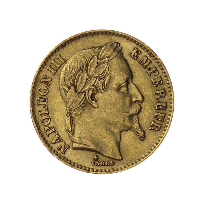 Frankreich 20 Fr. Napoleon III/  Wappen  1867 BB