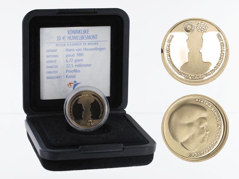 Niederlande 10 Euro Gold, 2002, Hochzeit, 