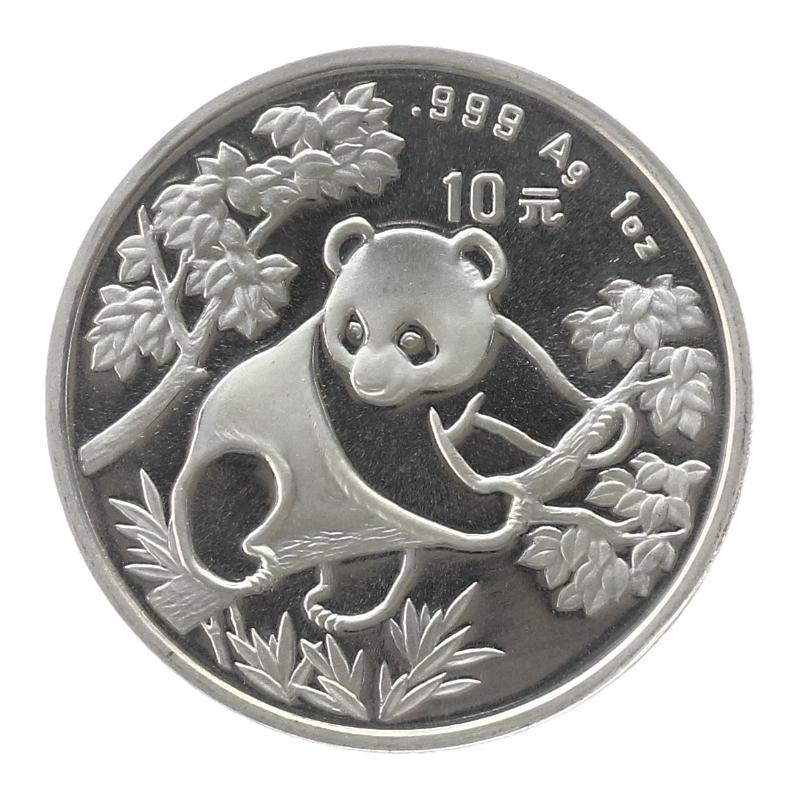 China 10 Yu Panda  1992 (Typ 2), 1 oz  Silber