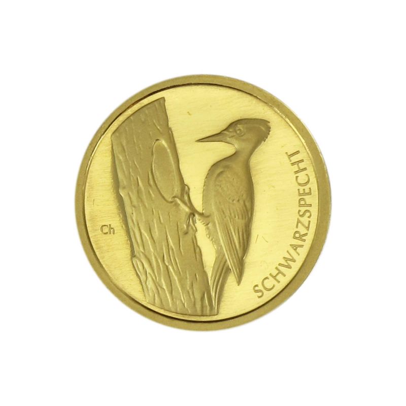 BRD 20 Euro Gold, 2021 F,  Heimische Vögel Schwarzspecht