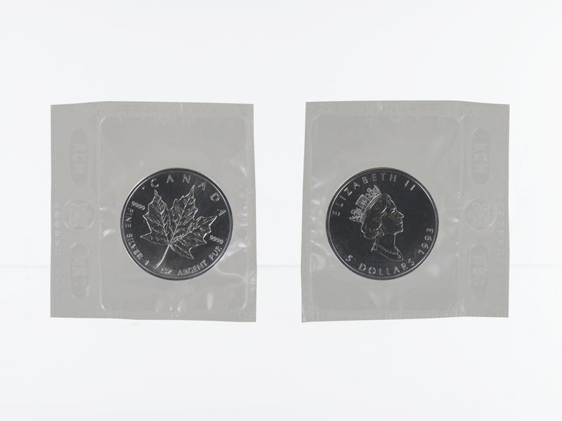 Kanada 5$ Maple Leaf 1993, 1 oz  Silber Folie