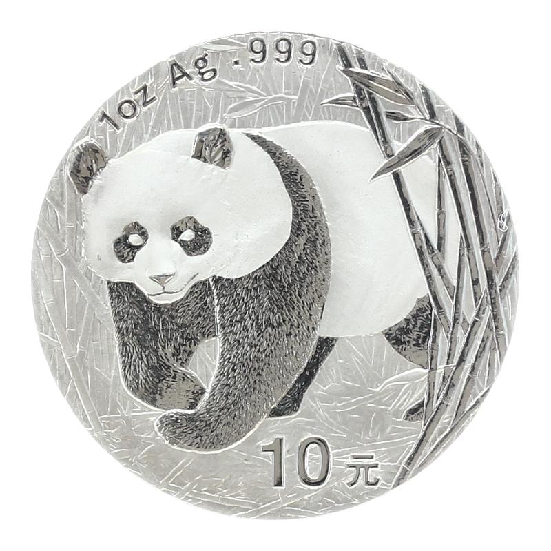 China 10 Yu Panda  2002, 1 oz  Silber China 10 Yu Panda  2002, 1 oz  Silber