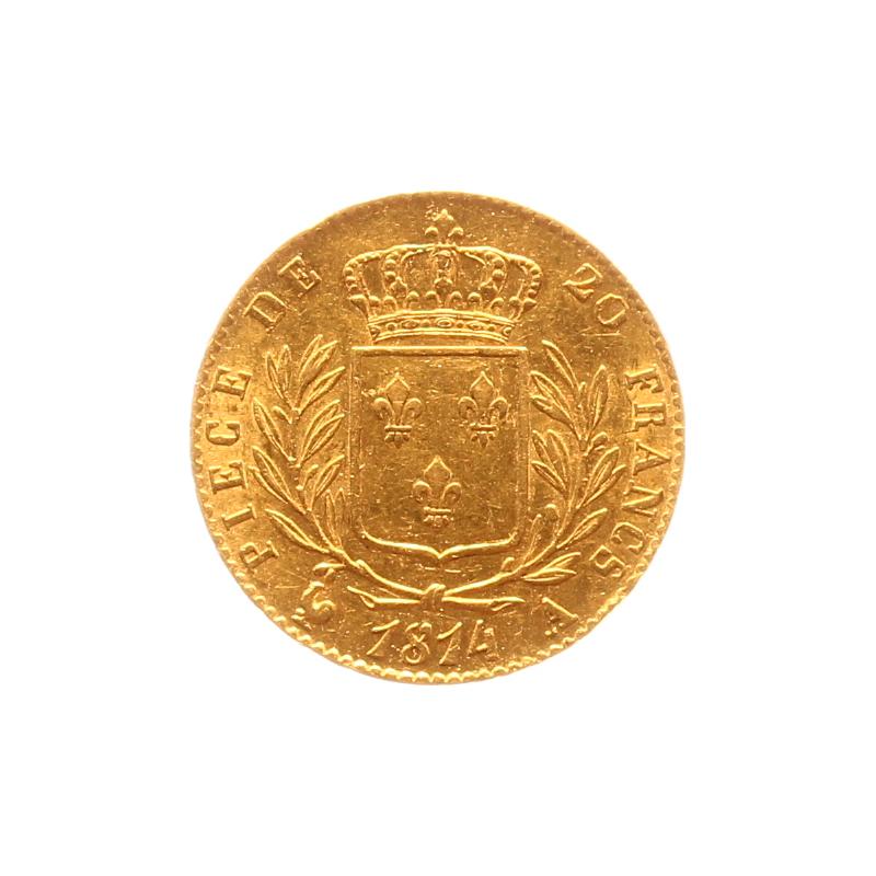 Frankreich 20 Fr. Louis XVIII 1814 (A) Paris