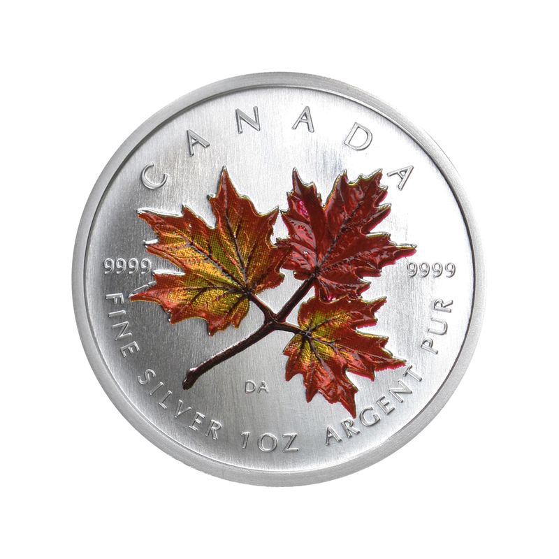 Kanada 5$ Maple Leaf 2001, coloriert Herbst