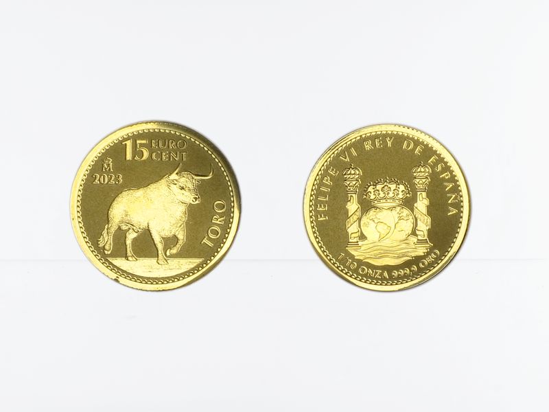 Spanien 0,15 Euro Gold, 2023, Stier