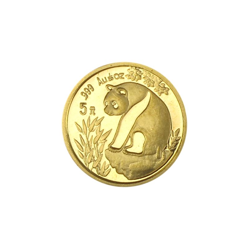 China 5 Yu  Panda 1993, 1/20 Unze Feingold