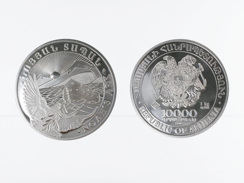 Armenien 10000 D. Arche Noah 2016, 1 Kilo Kg  Silber,