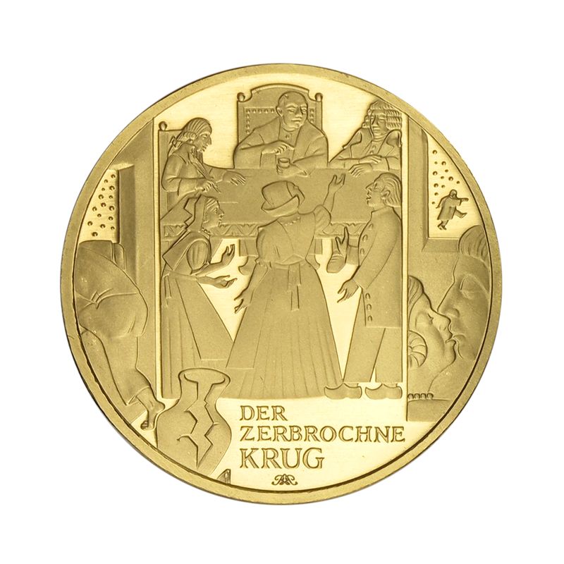 BRD 100 Euro Gold, 2024, Der zerbrochne Krug, (Kleist) A, (B+C+U)