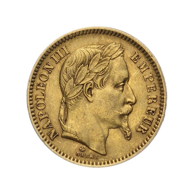 Frankreich 20 Fr. Napoleon III/  Wappen  1862 A