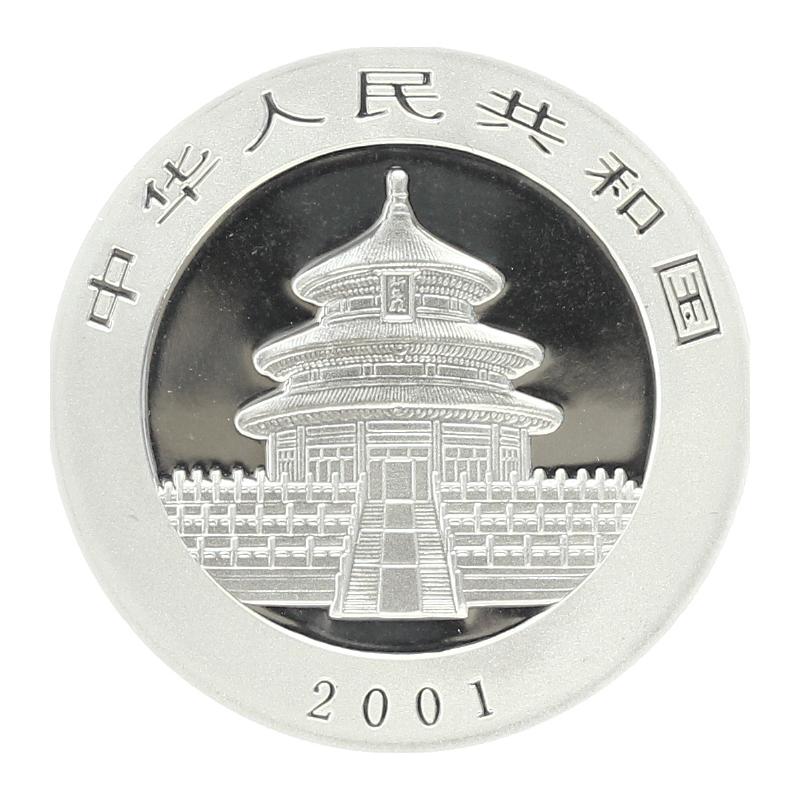 China 10 Yu Panda  2001, 1 oz  Silber
