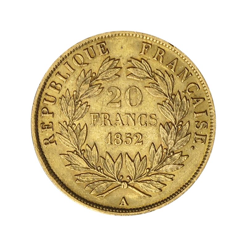 Frankreich 20 Fr. Napoleon III/ Kranz 1852 (A) Paris