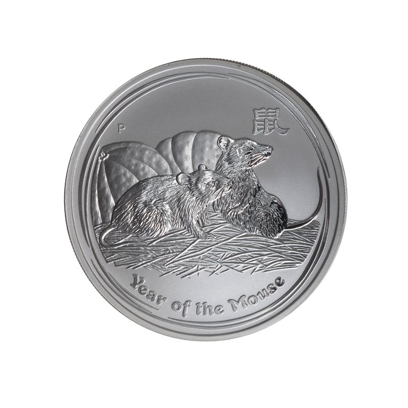 Australien 1$ Maus Lunar II  2008, 1 oz  Silber