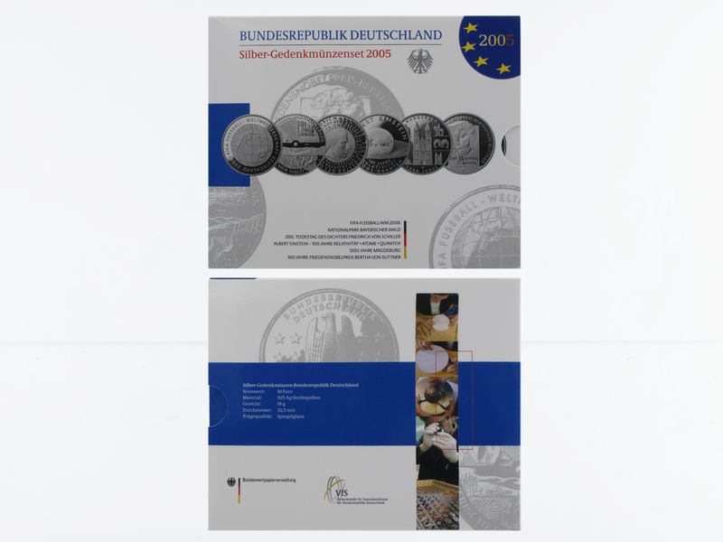 10 € Gedenkmünzenset 2005 (6) Blister kpl. PP