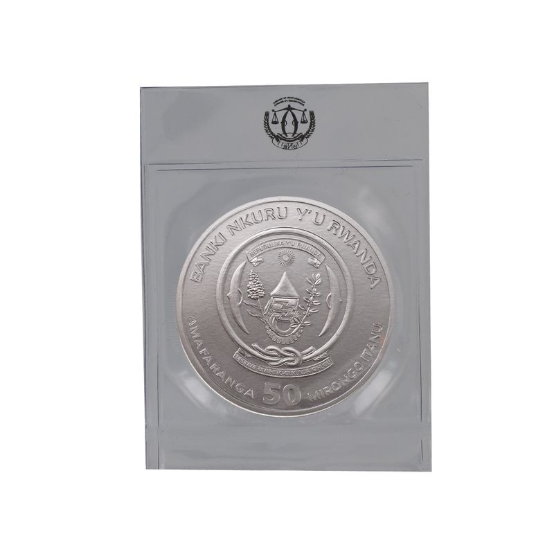 Rwanda 50 R  Tiger 2022, Folie 1 Unze