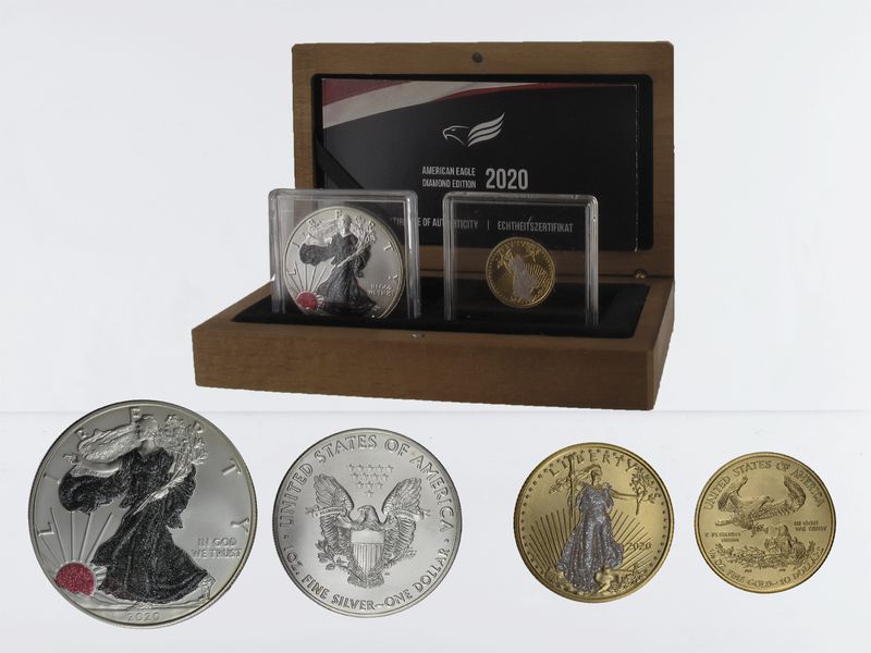USA 10 Dollar 1/4 oz Gold Eagle 2022, Diamond Edition