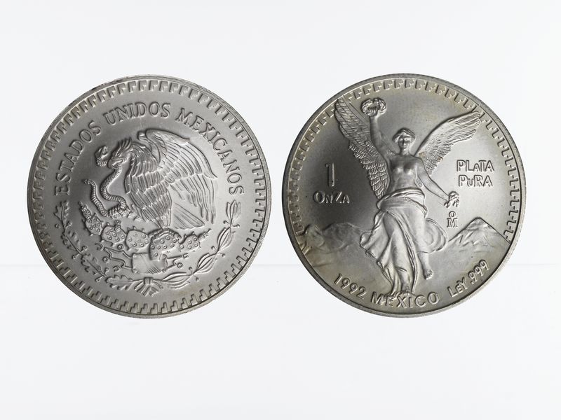 Mexiko Libertad, 1992, 1 OnZa Silber
