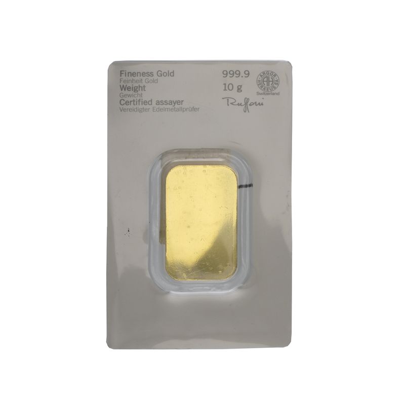 10 Gramm Goldbarren 999,9 Feingold, Zertifikat