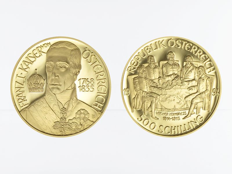 Österreich 500 Sh. Gold, 1994, Wiener Kongress