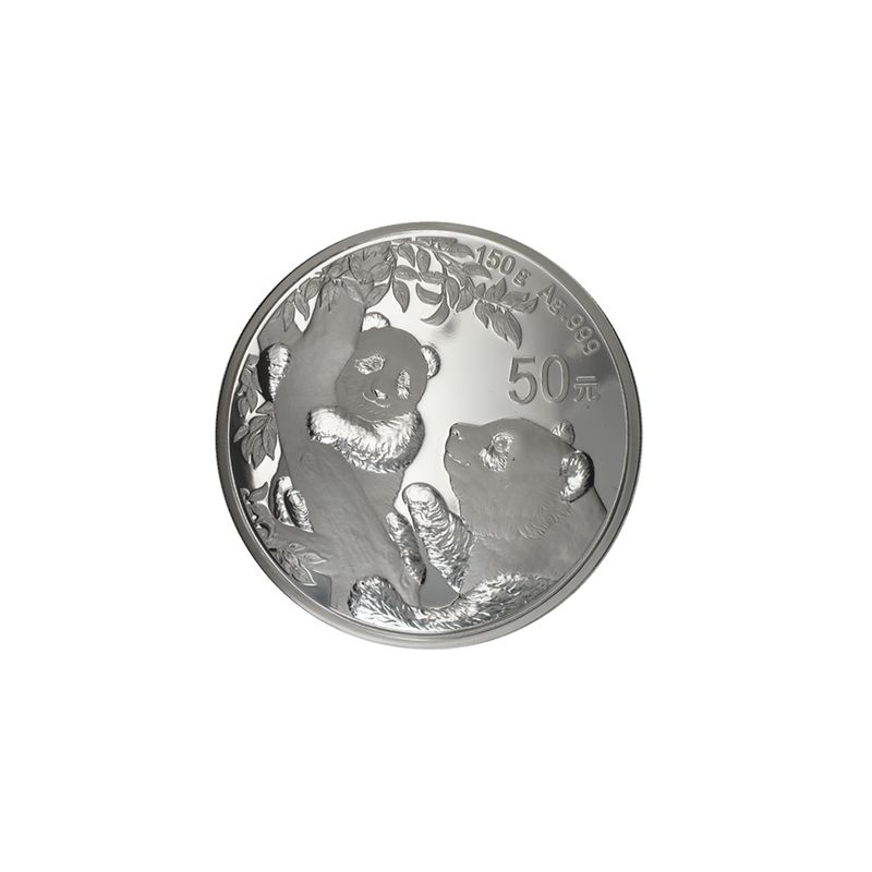China 50 Yu Panda  2021 Box + CoA, 150 g.  Silber PP