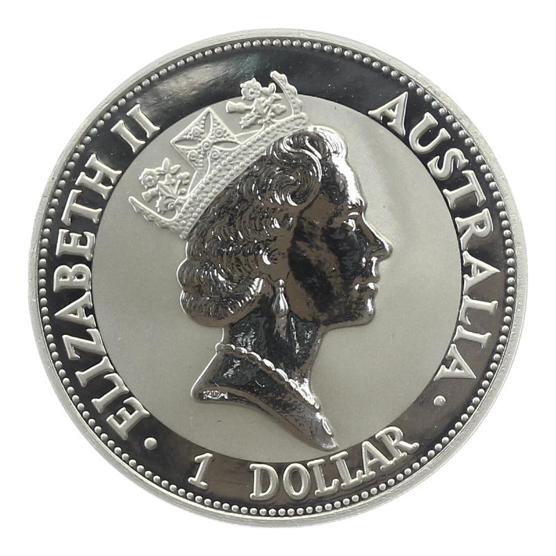 Australien 1$ Kookaburra 1993, 1 oz  Silber