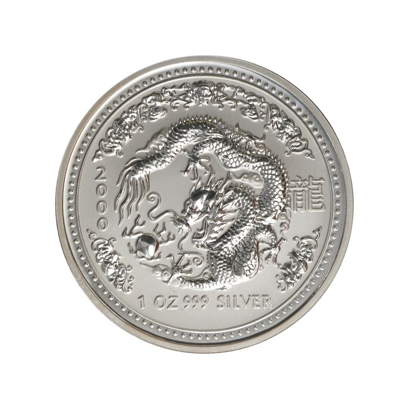 Australien 1 $ Drache Lunar I  2000, 1 oz  Silber
