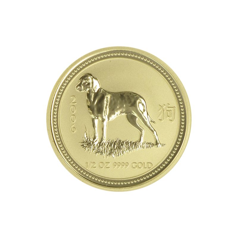 Australien 50 $ Lunar I Hund, 1/2 Unze  2006