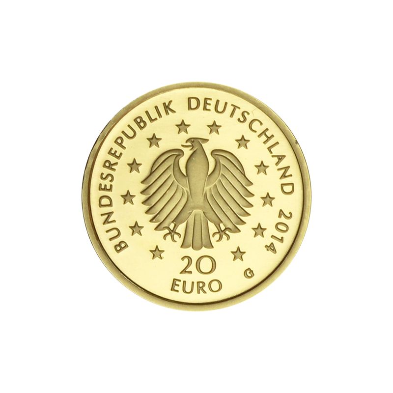 BRD 20 Euro Gold, 2014 J,  Deutscher Wald Kastanie