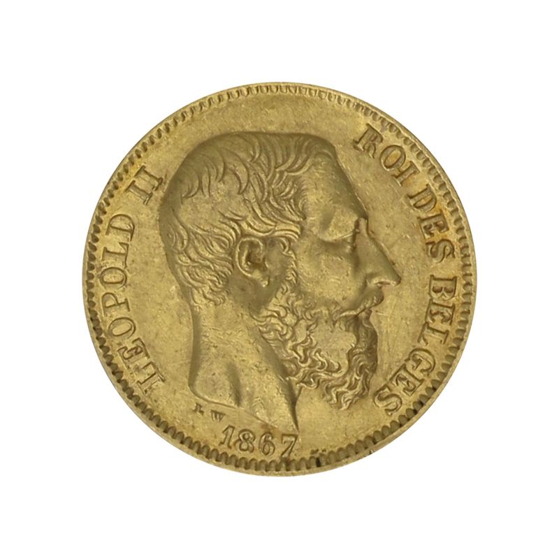 Belgien Leopold II  1867, 20 Francs Gold 